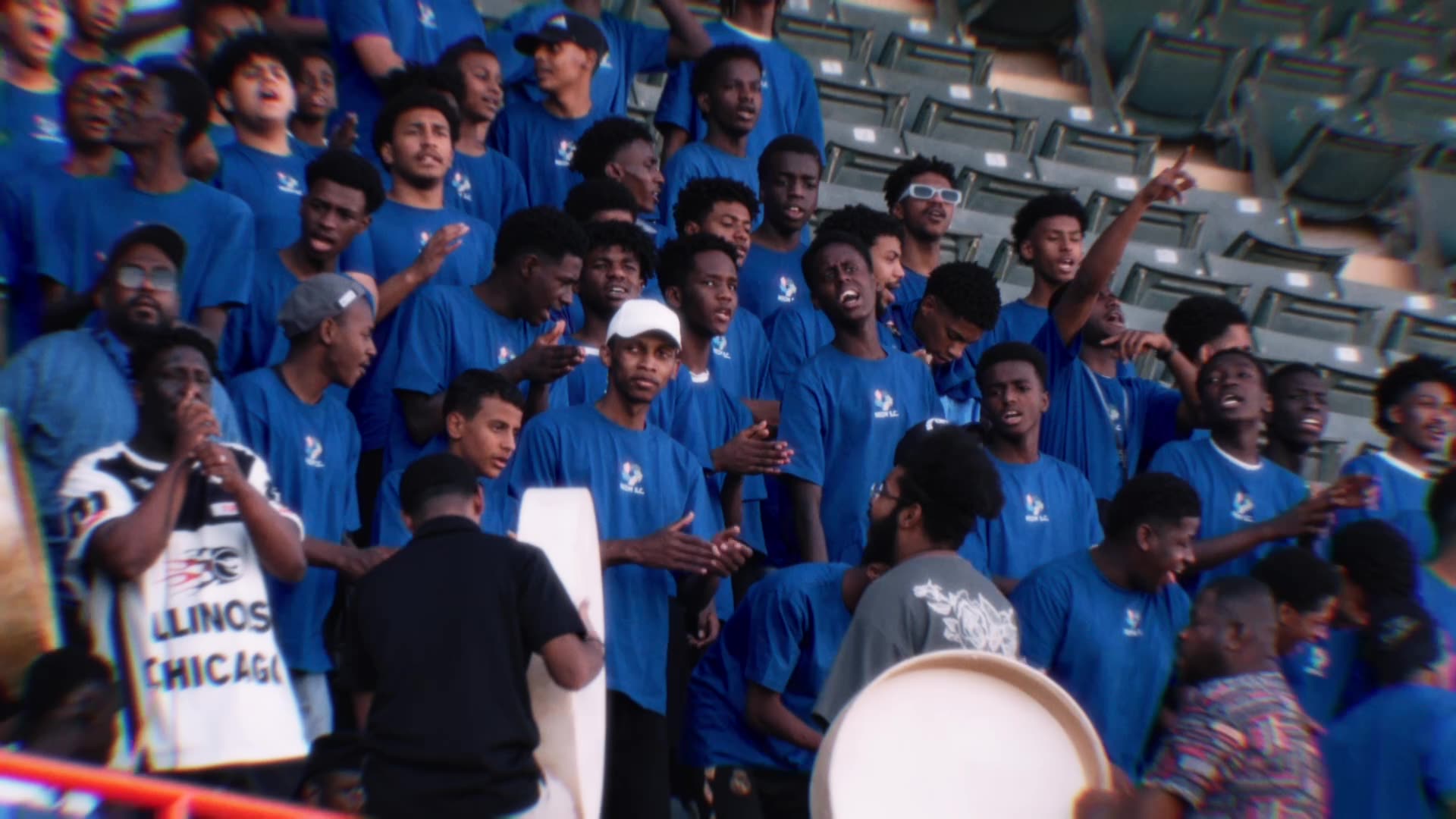 Supporters in the stands